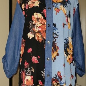 Calessa Mixed Pattern Blouse similar to Johnny Was